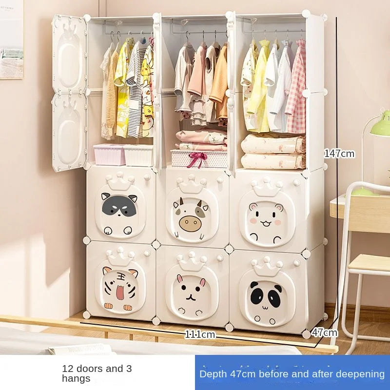 Armoire moderne pour enfants – Placard et rangement pliables en plastique