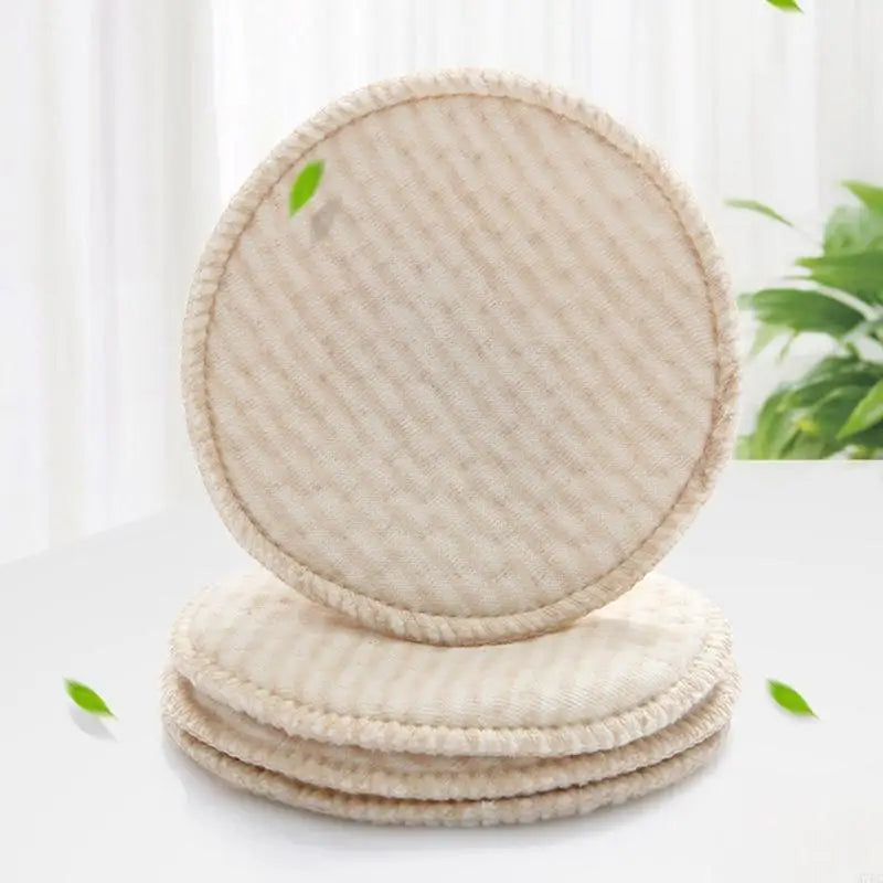 4PCS Reusable Nursing Pads – Soft Washable Cotton for Breastfeeding