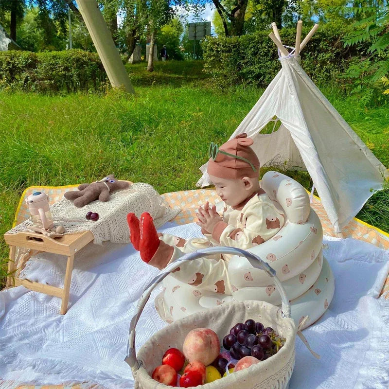 Canapé gonflable pour bébé – Chaise de bain et siège multifonction portable