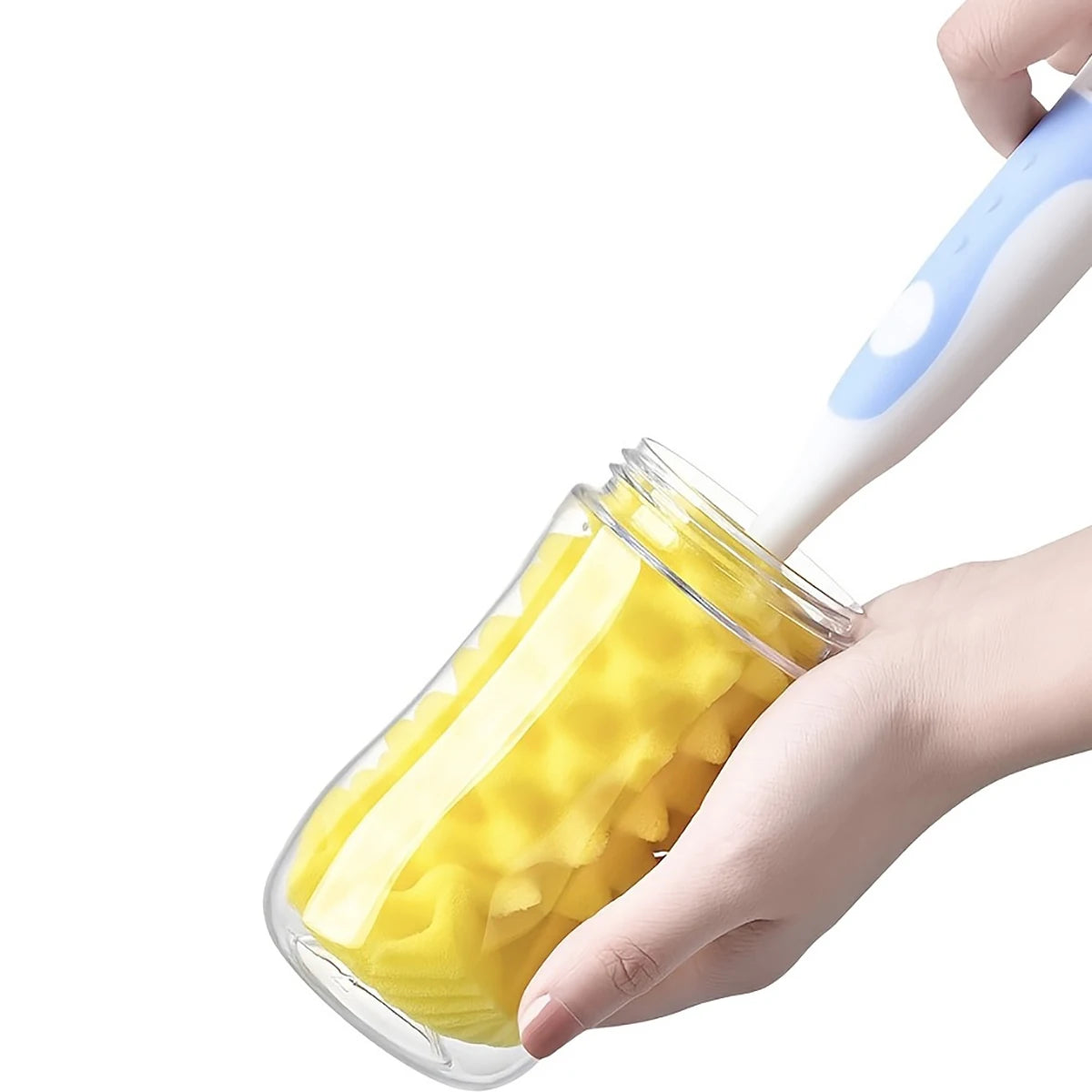 Soft Touch Baby Bottle Cleaner | 2-in-1 Sponge Brush with Suction Cup