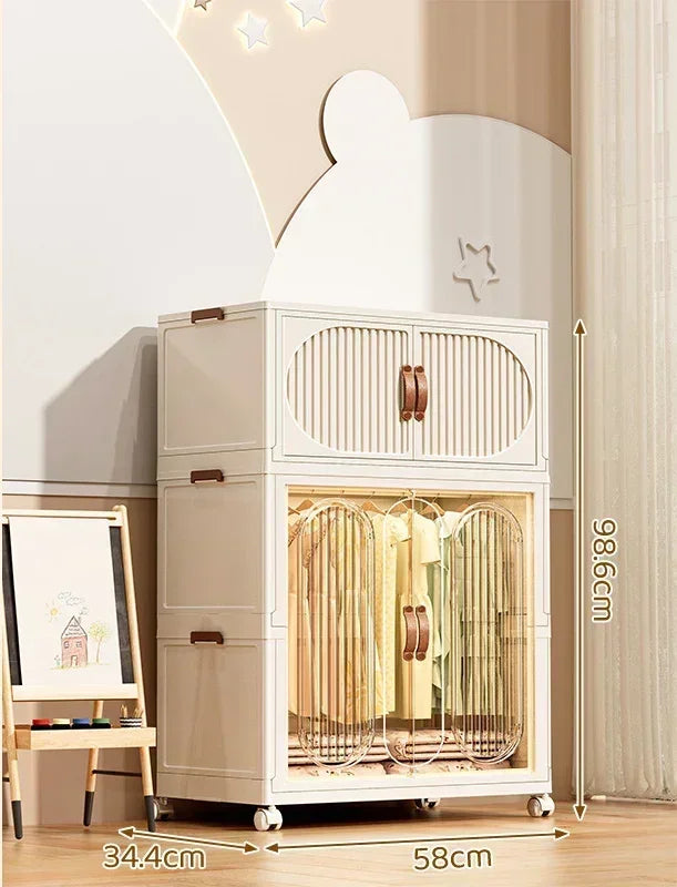 Foldable Kids Storage – Clothes & Toy Sorting Cabinet