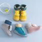 Chaussettes et chaussures d'intérieur pour bébés et tout-petits, motif oreilles de poupée en éponge, à semelle souple.