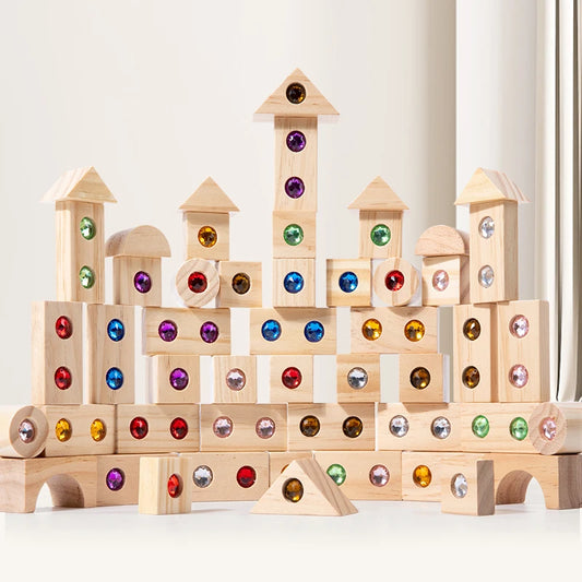 Sparkling Gem Blocks – Montessori Fun!
