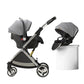Luxury High-View Baby Stroller – Egg-Shaped Seat, One-Hand Recline, Compact Pram