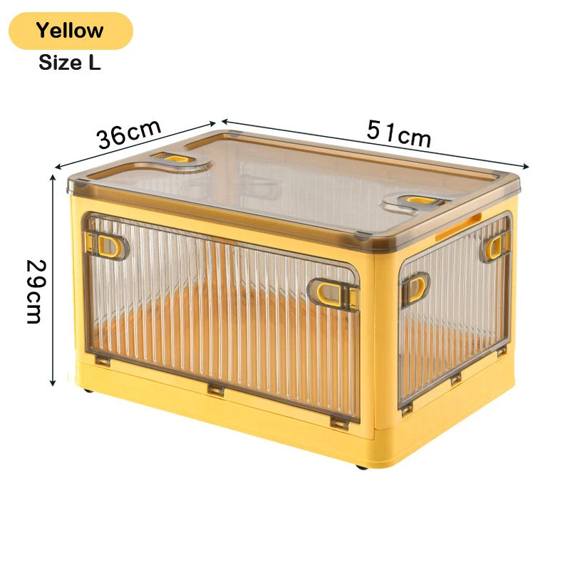 Boîte de rangement pliable BGRORIO – Modèle à roulettes et empilable