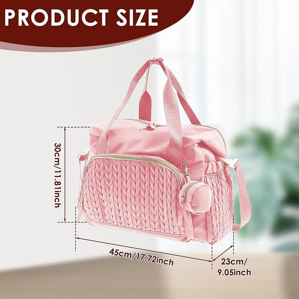 Grand sac à langer fourre-tout pour maman – Avec étui à tétine et accessoires de voyage
