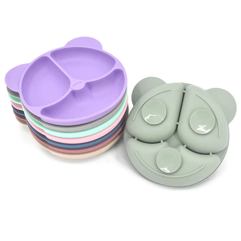 Kit d'alimentation pour bébé – 9 pièces en silicone avec bavoir