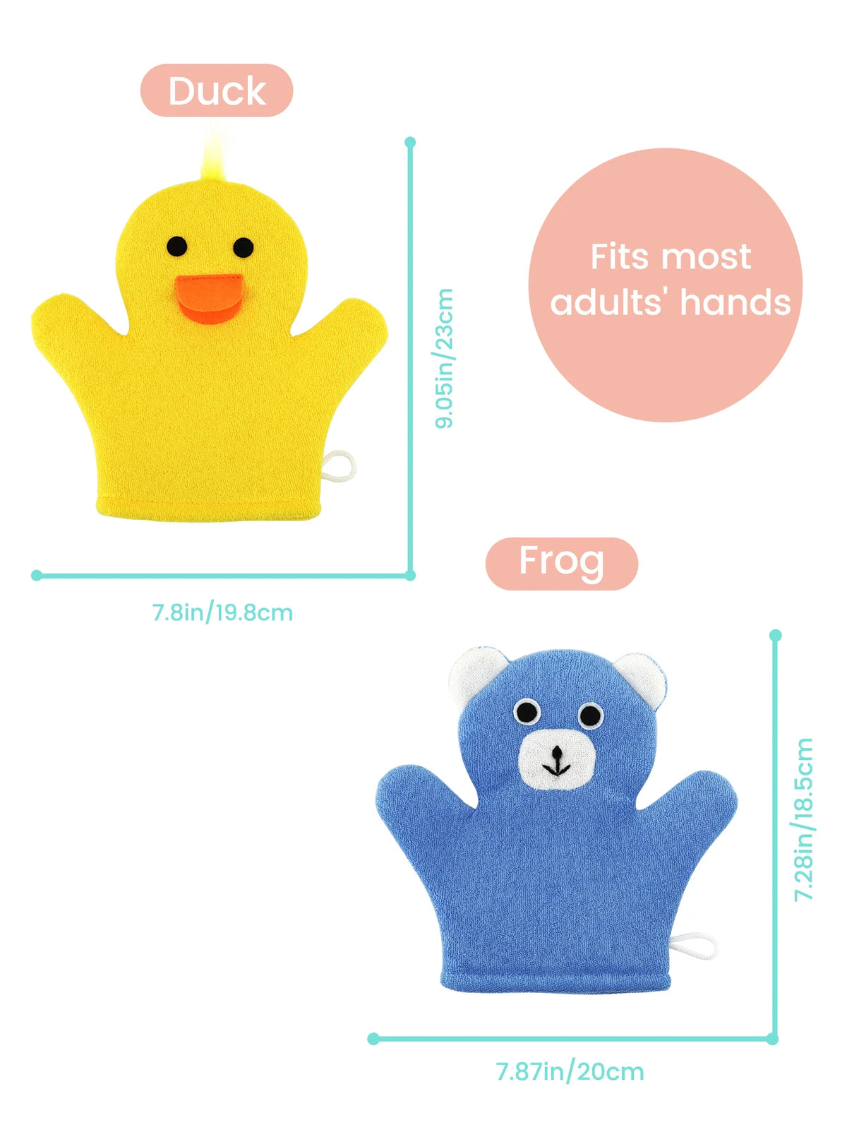 Gants de bain pour enfants à motifs de dessins animés : des moufles amusantes et divertissantes pour le bain