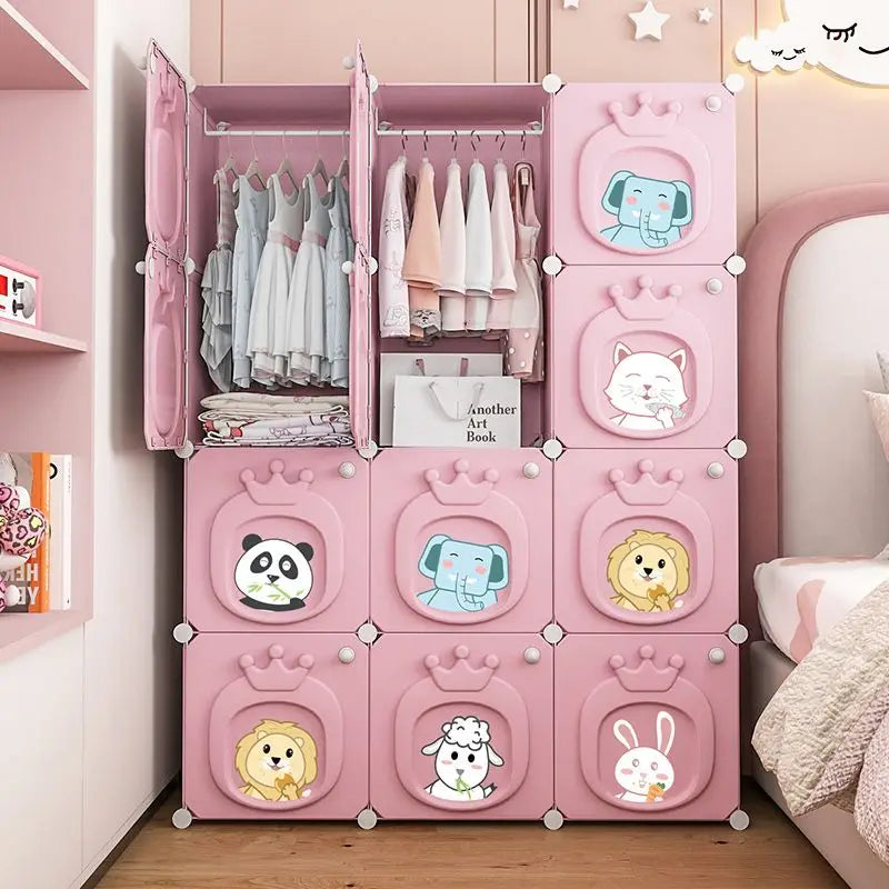 Armoire moderne pour enfants – Placard et rangement pliables en plastique