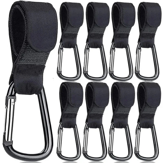 1–10PCS Aluminum Alloy Stroller Hooks – Organizer & Bag Clip