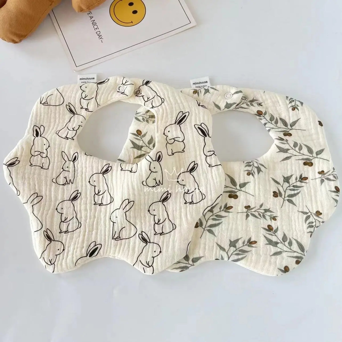 Waterproof Baby Bib – Soft Cotton Burp Cloth for Newborns