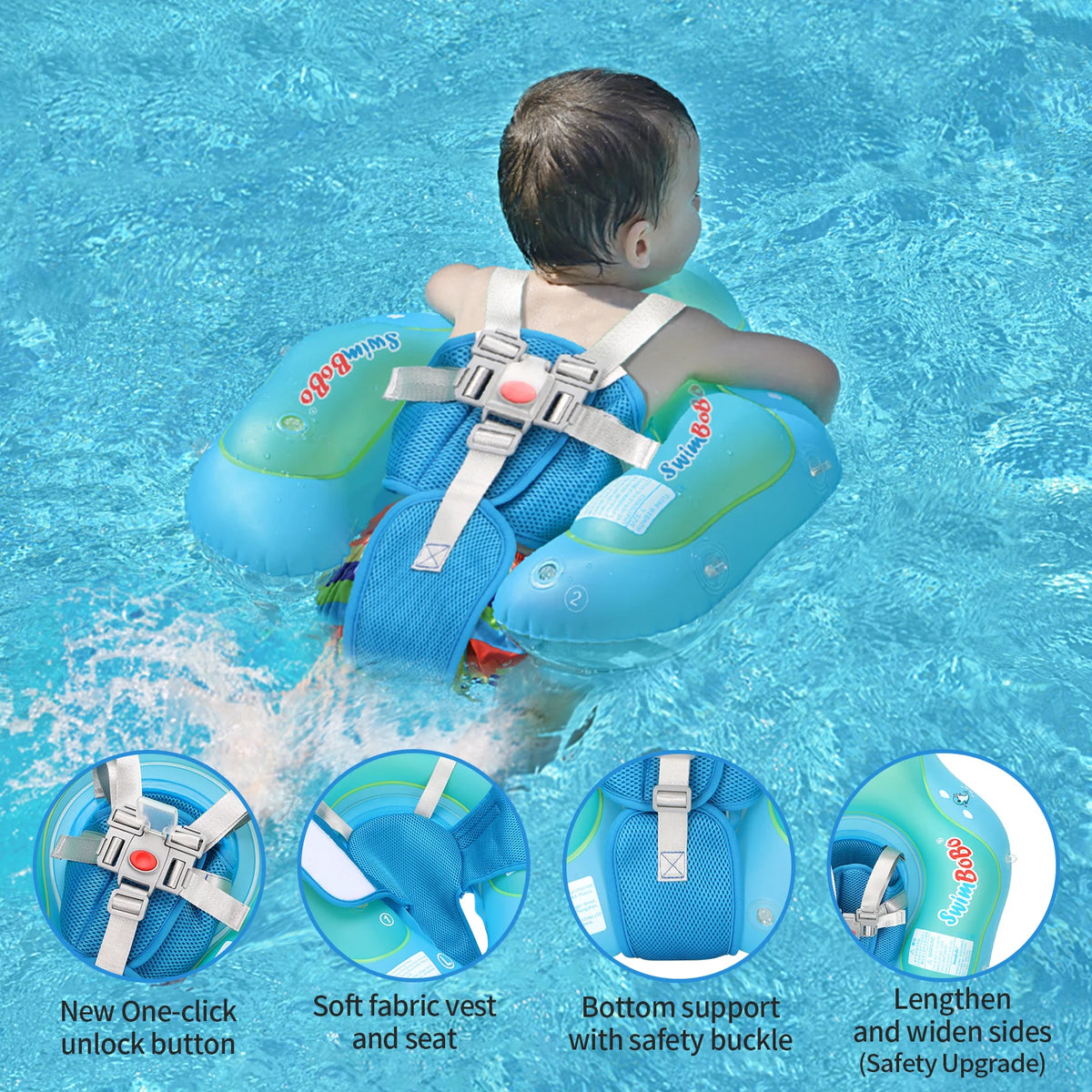 Bouée de natation pour bébés – Cercle de natation Swimbobo amélioré pour enfants
