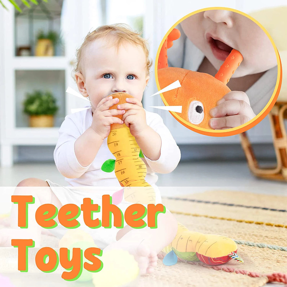 Musical Baby Rattle – Caterpillar & Crocodile Plush