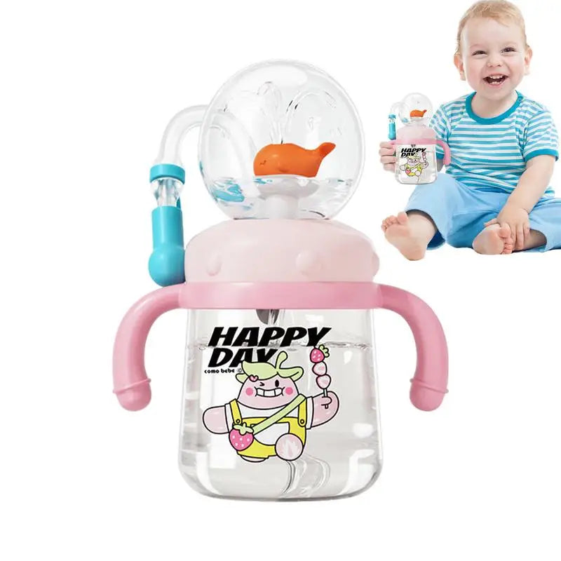 Gobelet d'apprentissage pour bébé | Biberon à paille anti-fuites de 300 ml pour garçons et filles