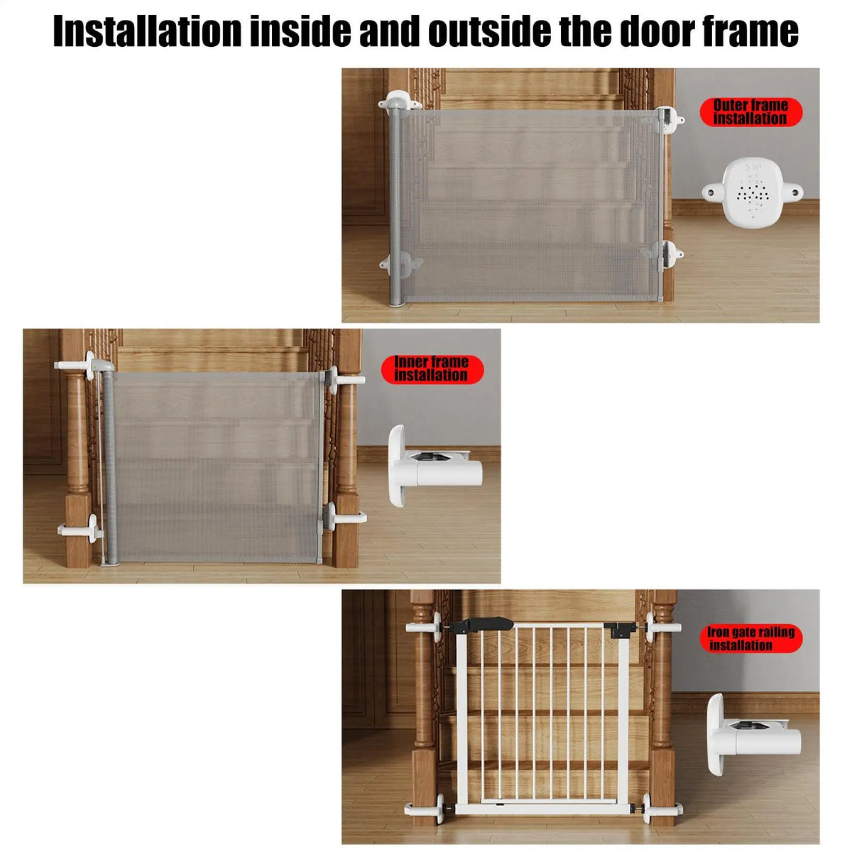 Adaptateurs pour barrière de sécurité bébé (lot de 2) – Accessoires de sécurité pour escaliers