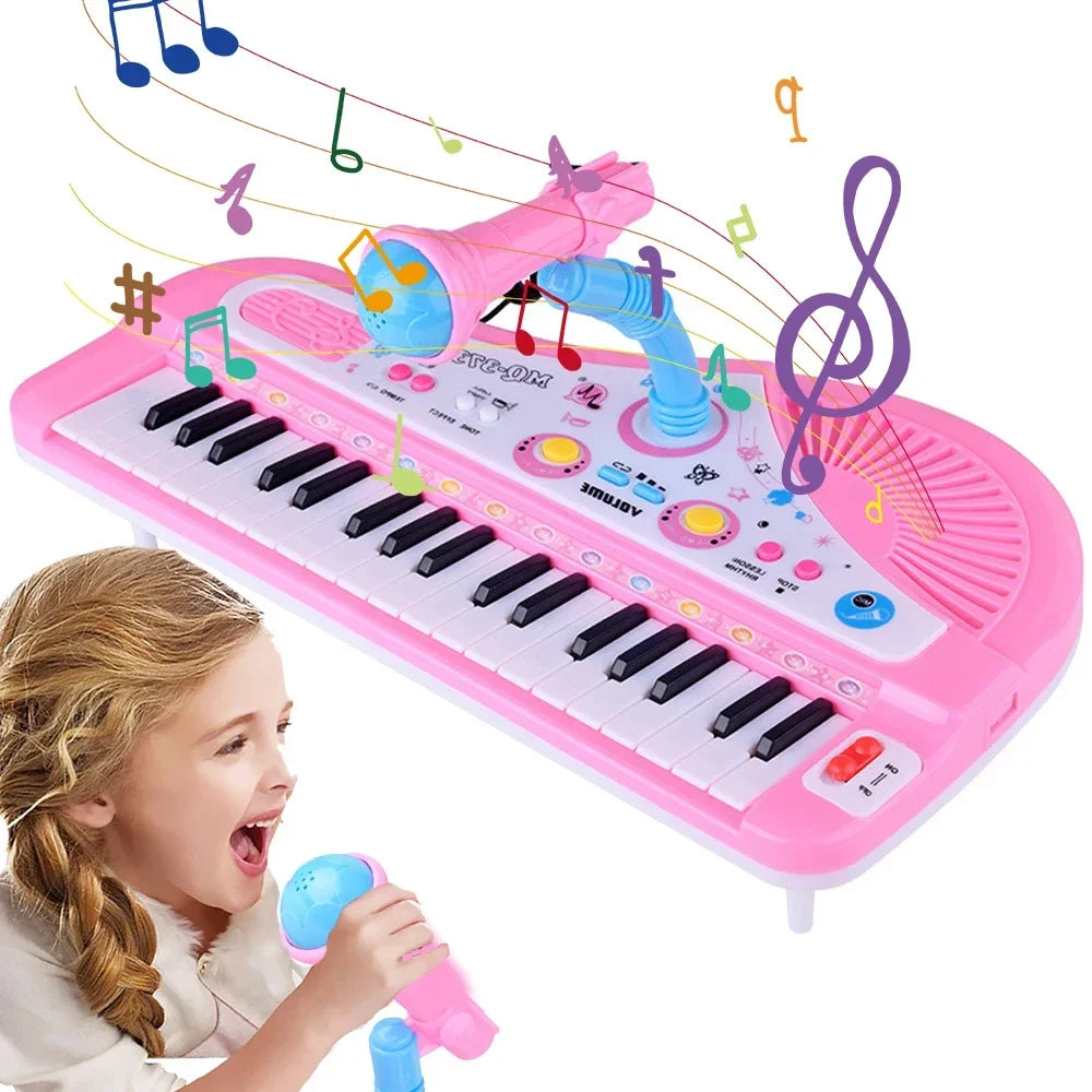 Piano pour enfants à 37 touches – Chantez et jouez ensemble !