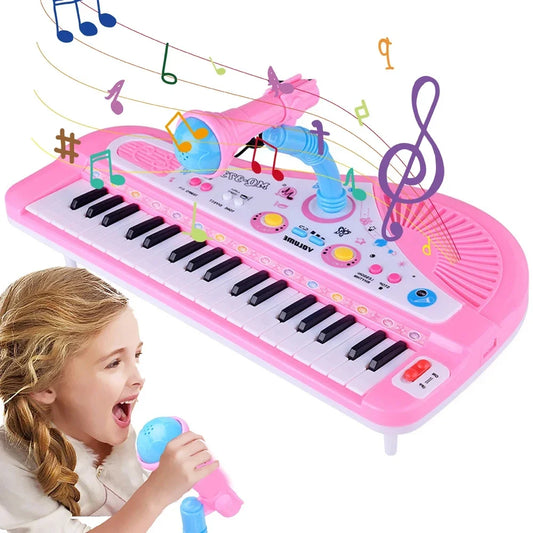 Kids’ 37-Key Piano – Sing & Play Together!