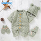 Ensemble combinaison et bonnet tricotés pour bébé