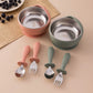 Ensemble d'alimentation pour tout-petits – 3 pièces : bol, cuillère et fourchette pour le sevrage