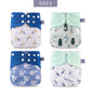Couches lavables en maille grise Elinfant, lot de 4