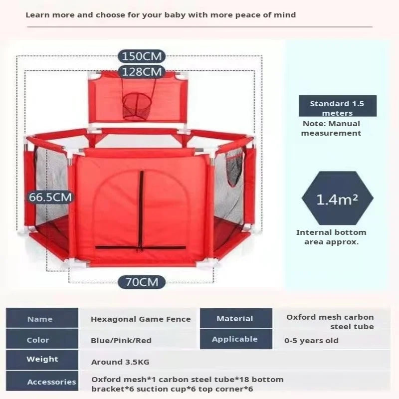 Parc pour bébé – Enclos multifonctionnel et sécurisé avec support en acier