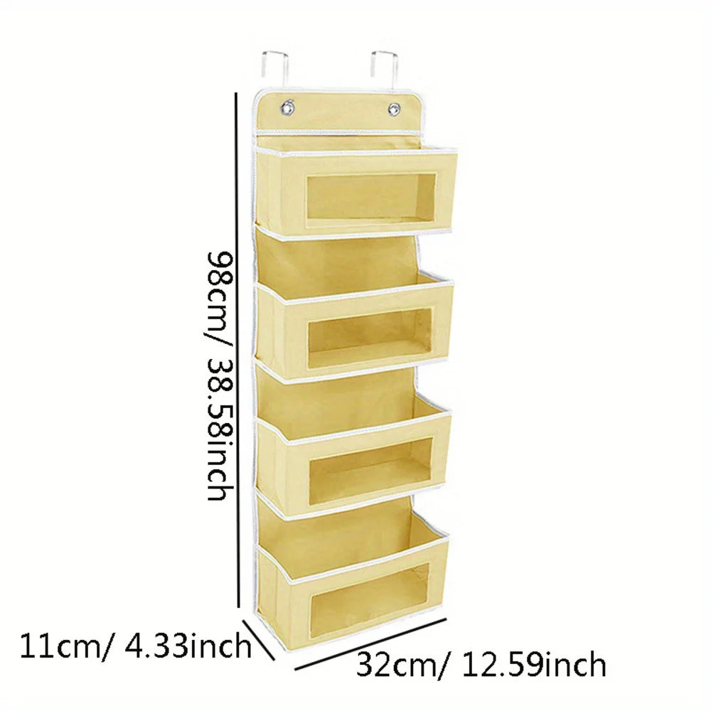 Multi-Layer Over-Door Storage Bag – Fabric Organizer for Nursery & Bedroom