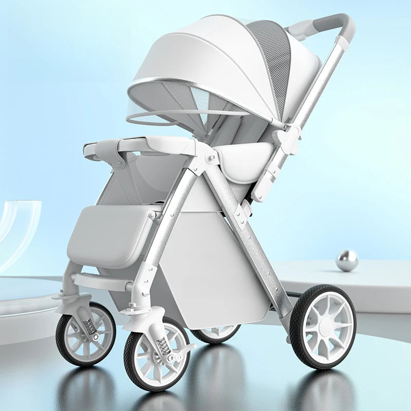 2-in-1 Reversible Lightweight Stroller – High-View Foldable Design for Newborns & Toddlers