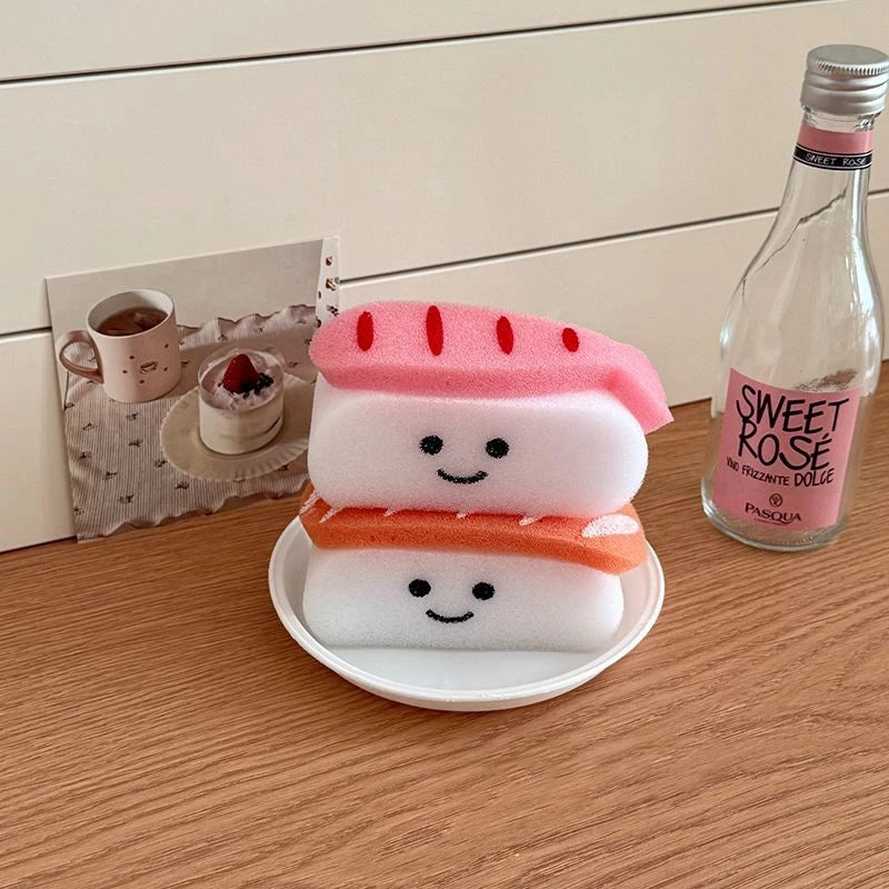 Toddler Bath Fun – 1/2PCS Cute Sushi Shower Sponge