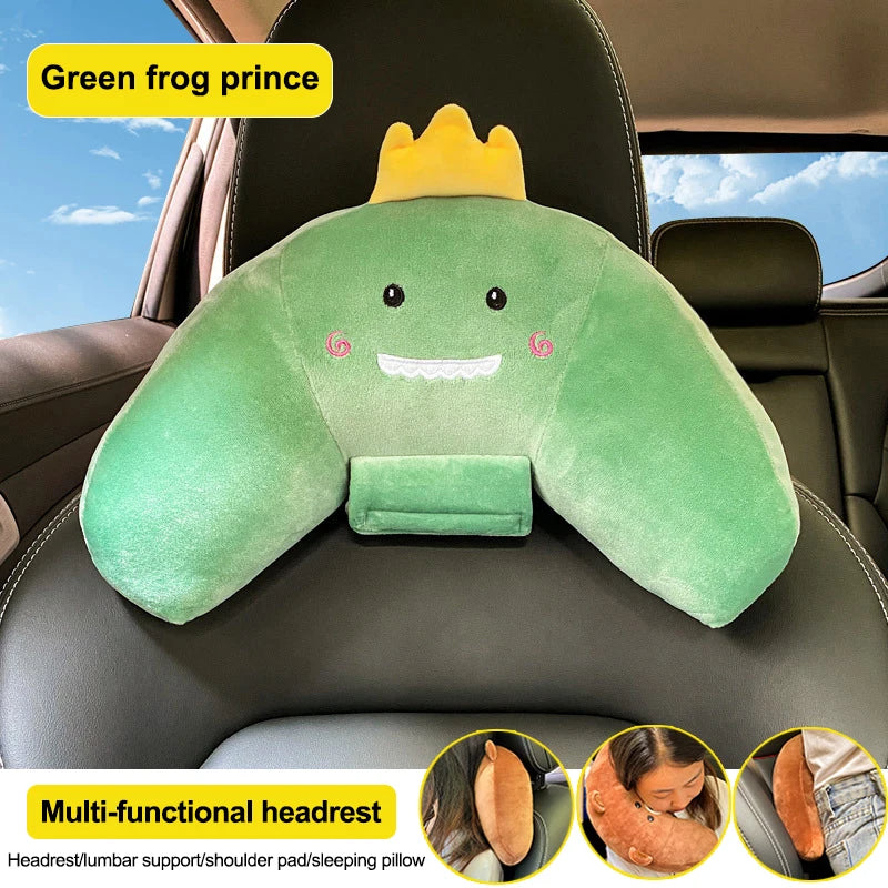 Cute Kids Car Pillow – 3-in-1 Soft Travel Cushion
