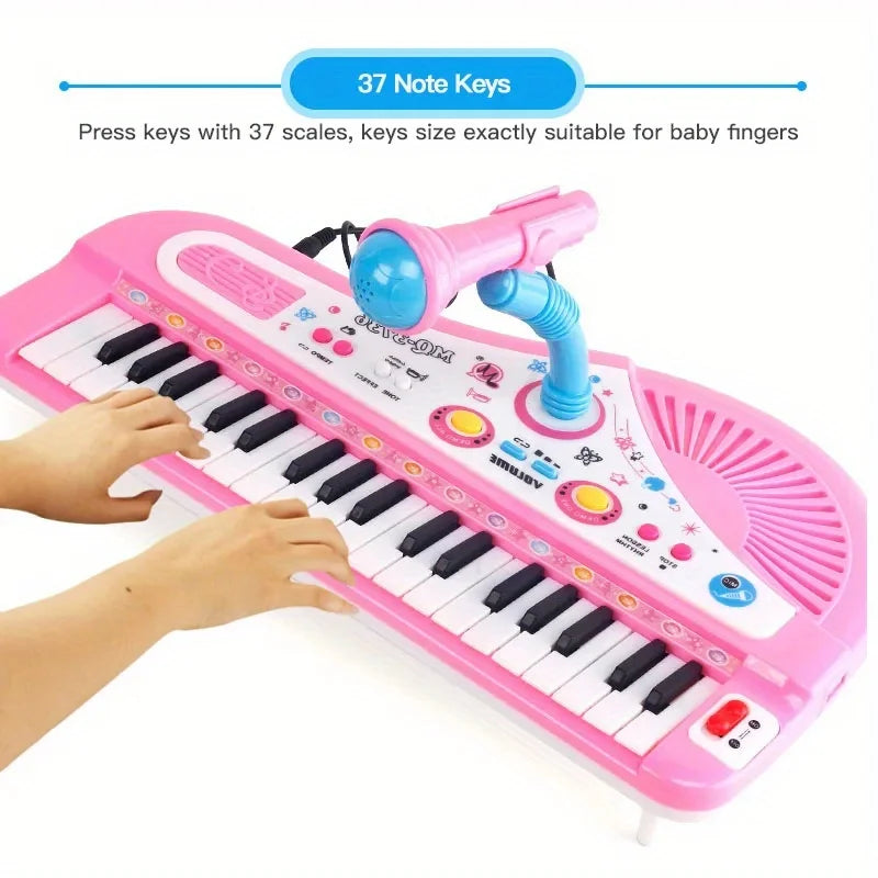 Piano pour enfants à 37 touches – Chantez et jouez ensemble !