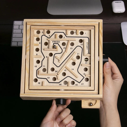 Wooden Marble Maze – Brain Teasing Fun!