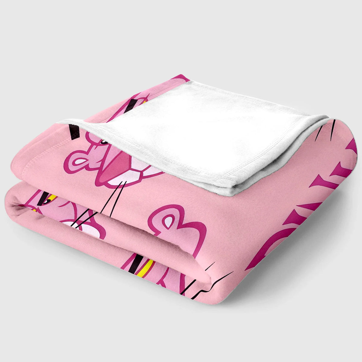 MINISO Pink Panther Flannel Blanket Suitable for Bedroom, Iving Room,sofa,student Nap,office Nap,camping Trip,children's Gift
