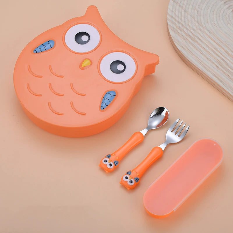 Accessoires essentiels pour l'alimentation de bébé – Couverts en acier inoxydable au design de poupée adorable