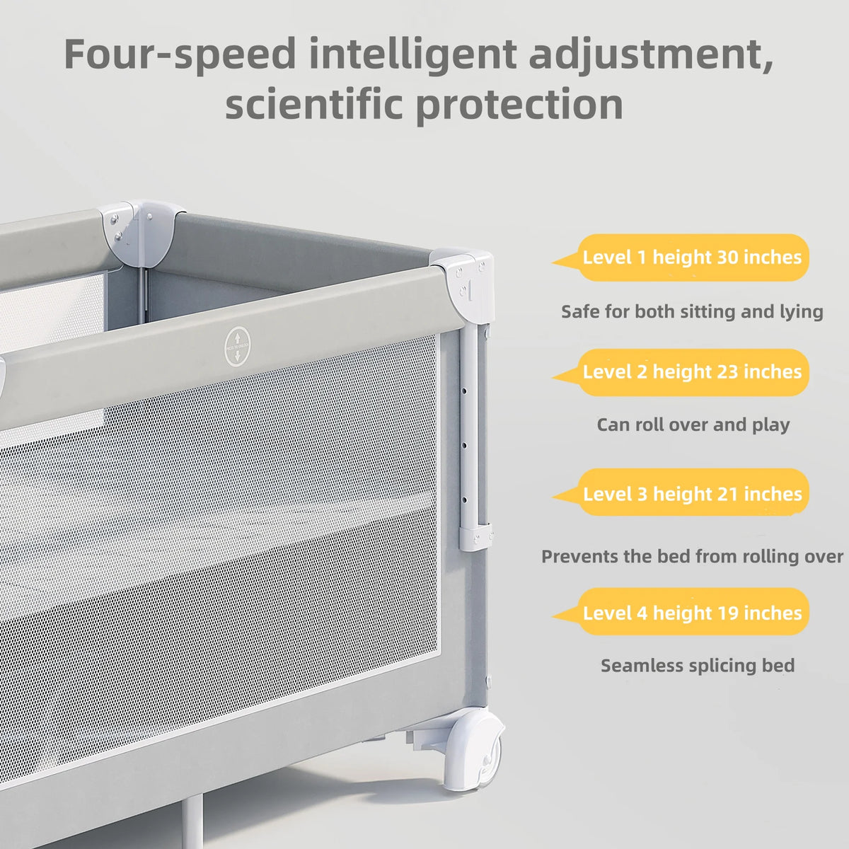 Multifunction Baby Bed – For 0–3 Years Foldable Cot