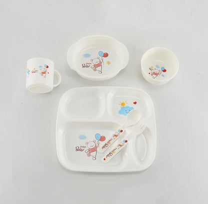 Ensemble repas pour enfants – Assiette compartimentée et ensemble cuillère/fourchette