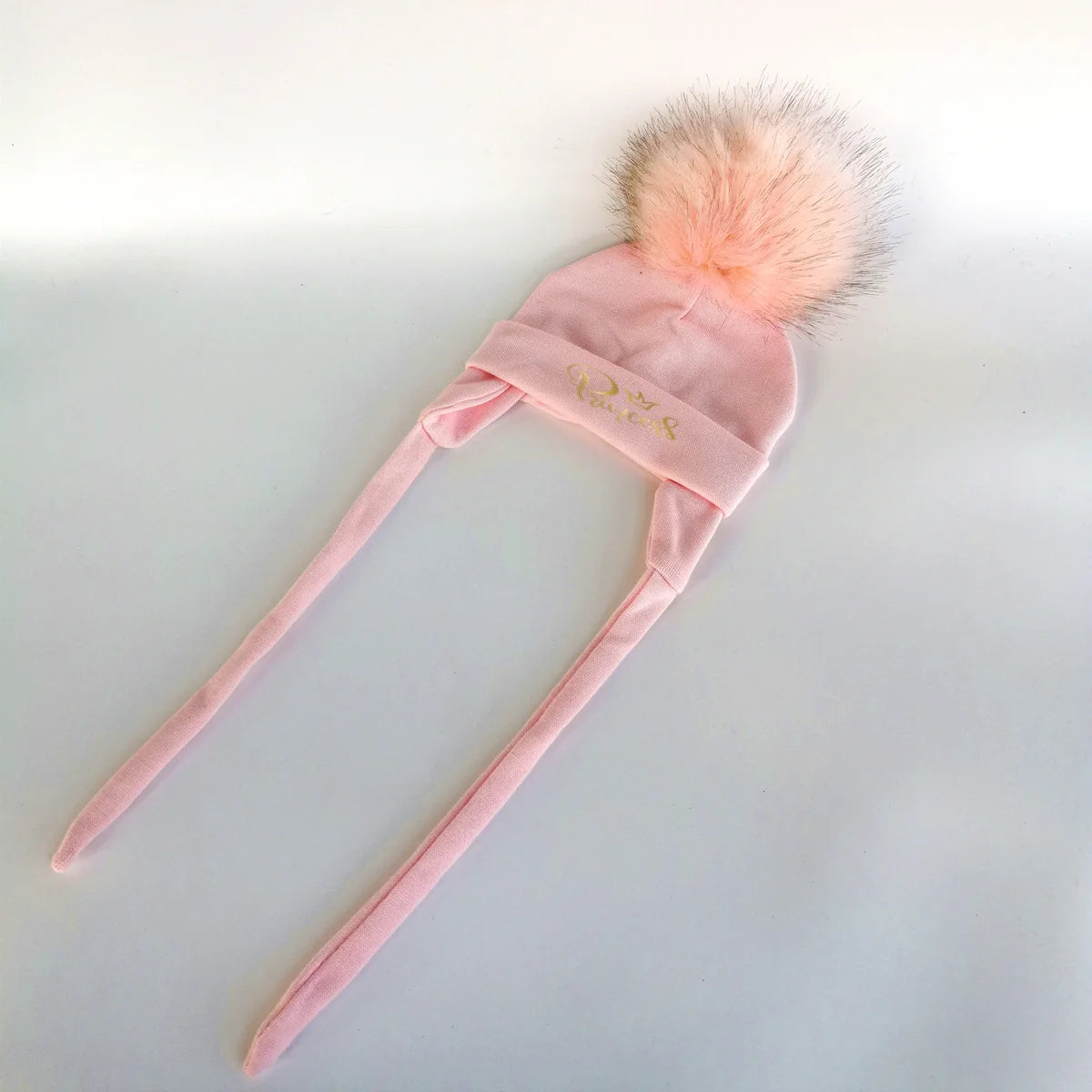 Newborn Winter Cotton Beanie Pom Pom Hat for Babies