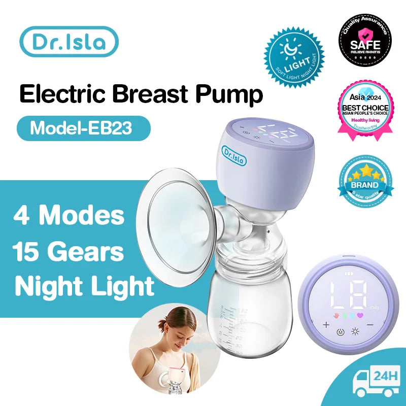 Tire-lait électrique portable Dr. Isla avec veilleuse