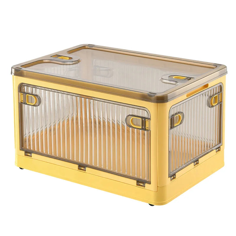 Boîte de rangement pliable BGRORIO – Modèle à roulettes et empilable
