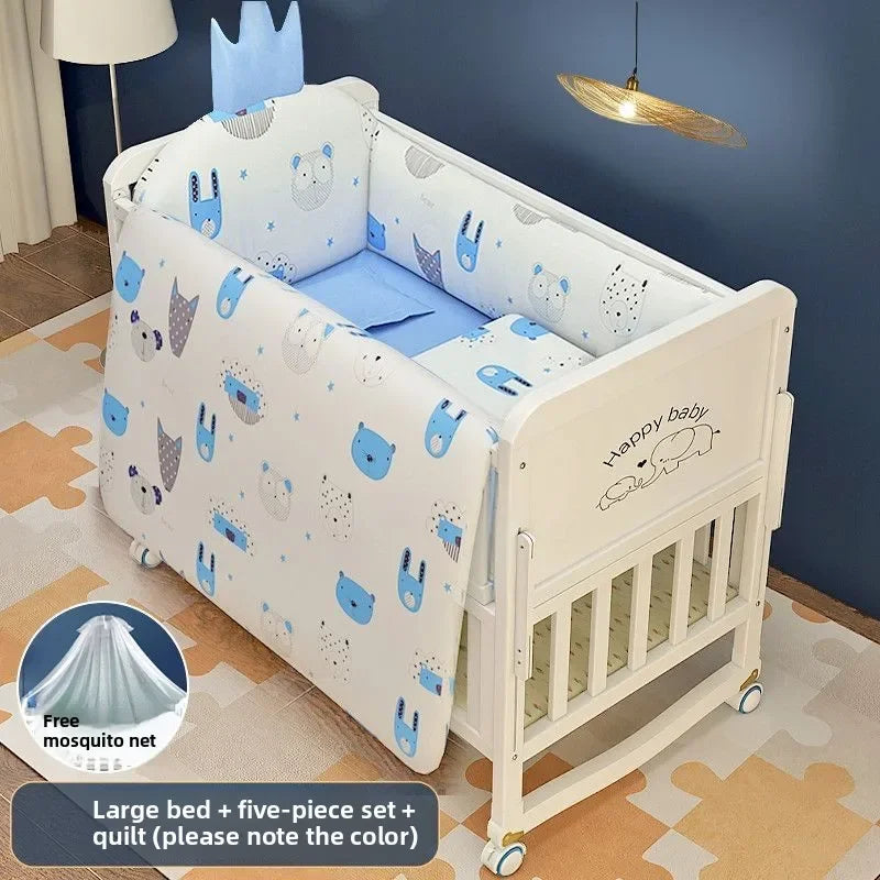 Convertible Baby Crib – Luxury Nest Bed with Mobility