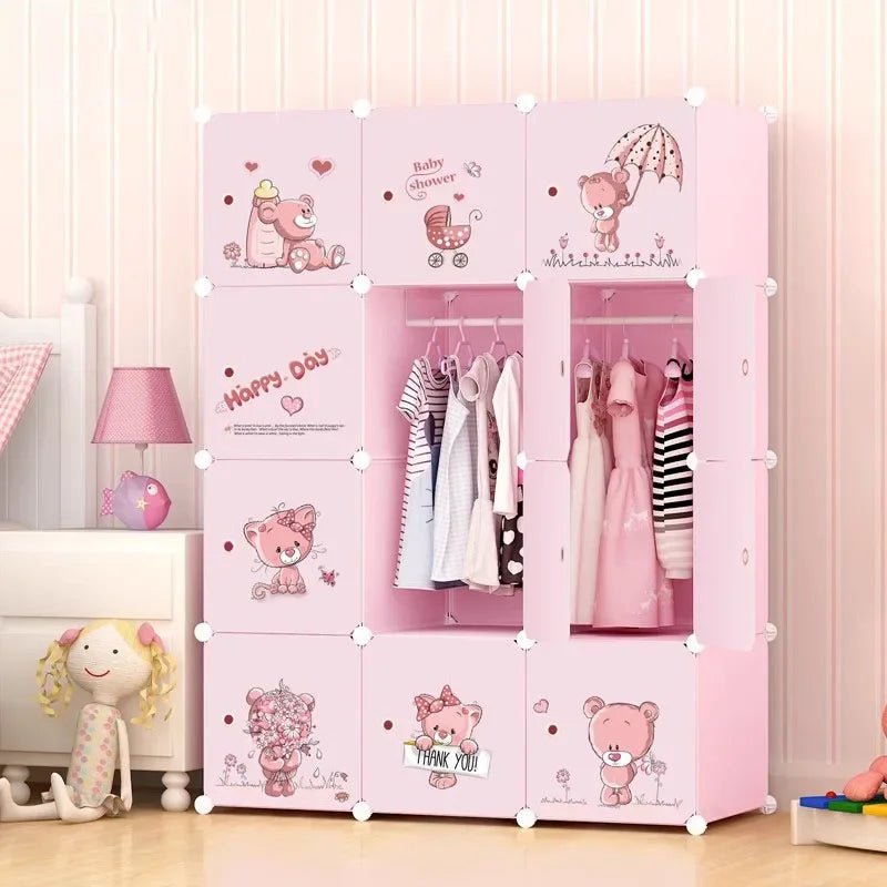 Armoire de rangement pour chambre d'enfant – Étagères en plastique pour tout-petits
