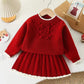 Christmas Knit Outfit for Baby Girls