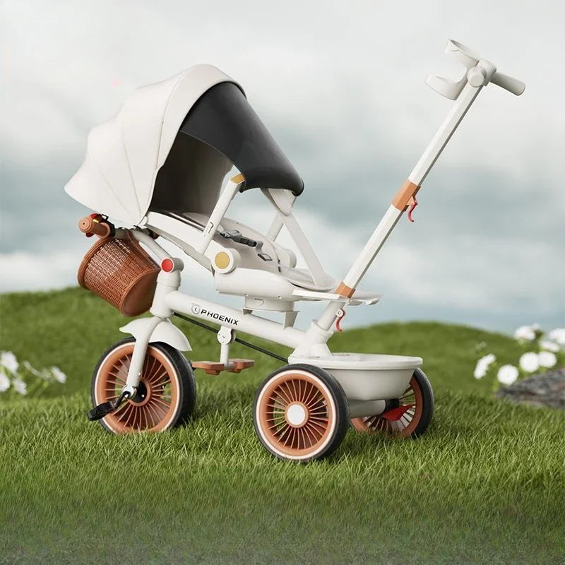 Tricycle et poussette légers à 3 roues pour enfants