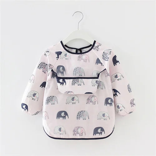 Waterproof Long-Sleeve Baby Feeding Bib (0–2Y)