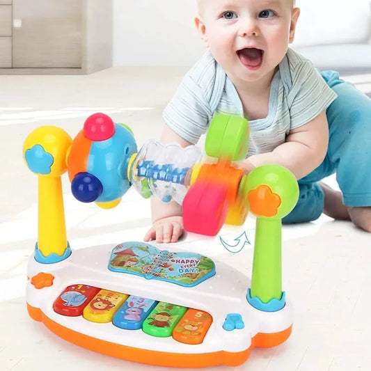 Rotating Baby Piano Toy – Lights & Sounds Fun!