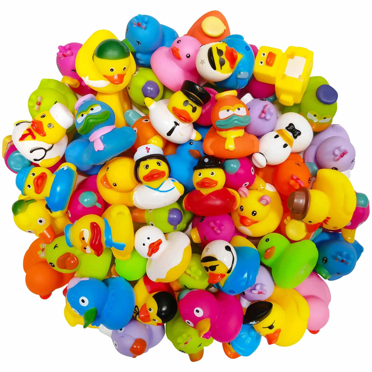 Canards en caoutchouc en vrac (1 à 100 pièces) – Jouets de bain et cadeaux de fête