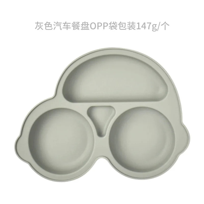 Assiette à ventouse en silicone pour bébé – Bol avec visage souriant