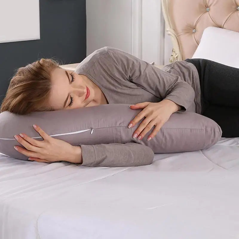 V-Shaped Maternity Body Pillow – Soft, Removable & Essential for Pregnant Moms