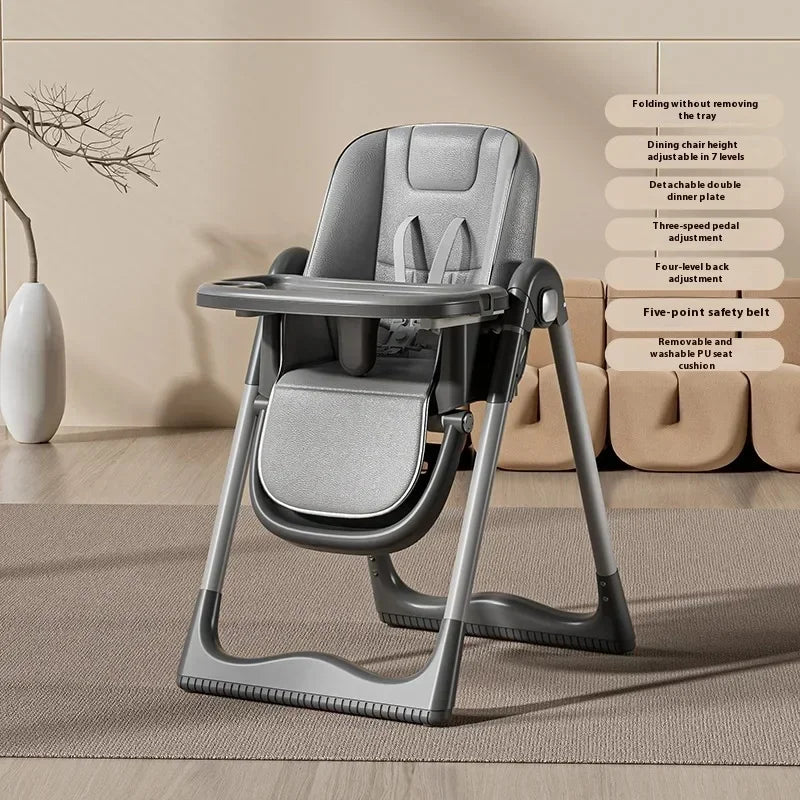 Chaise haute pliable pour bébé – Siège repas et siège de sol multifonctionnel pour enfants