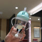 Gobelet/biberon pour enfants de 350 ml avec paille et bille de gravité, grand diamètre