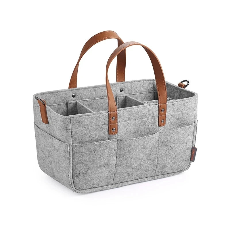 Panier à couches pliable en feutre – Organisateur pour bébé, idéal pour la voiture, la chambre et les voyages